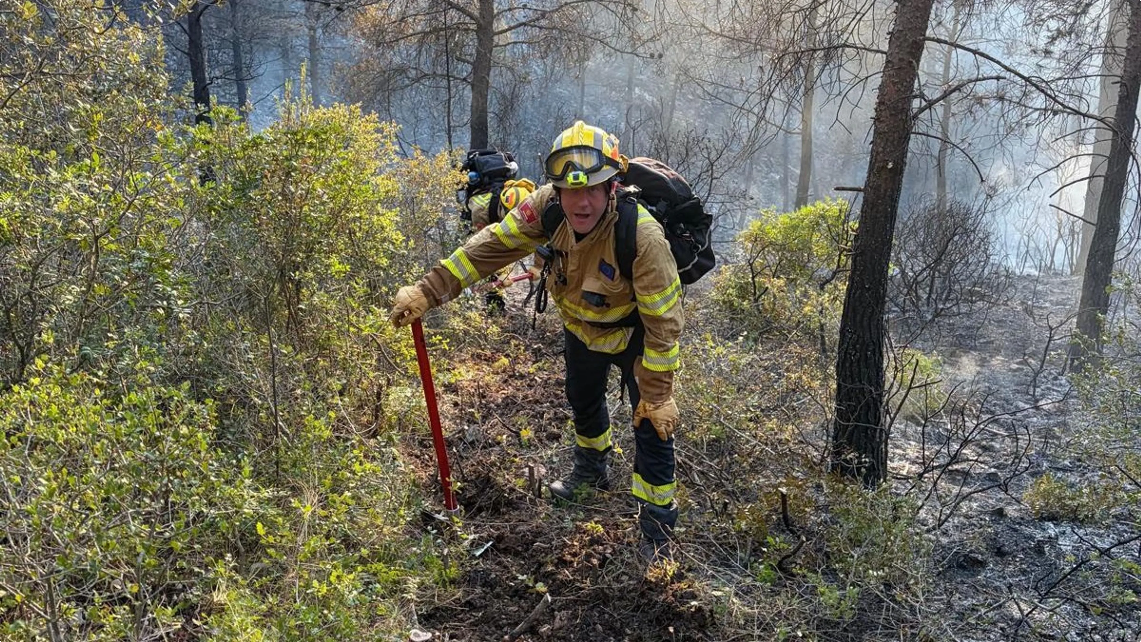 Brandweerman Bas Lucassen.