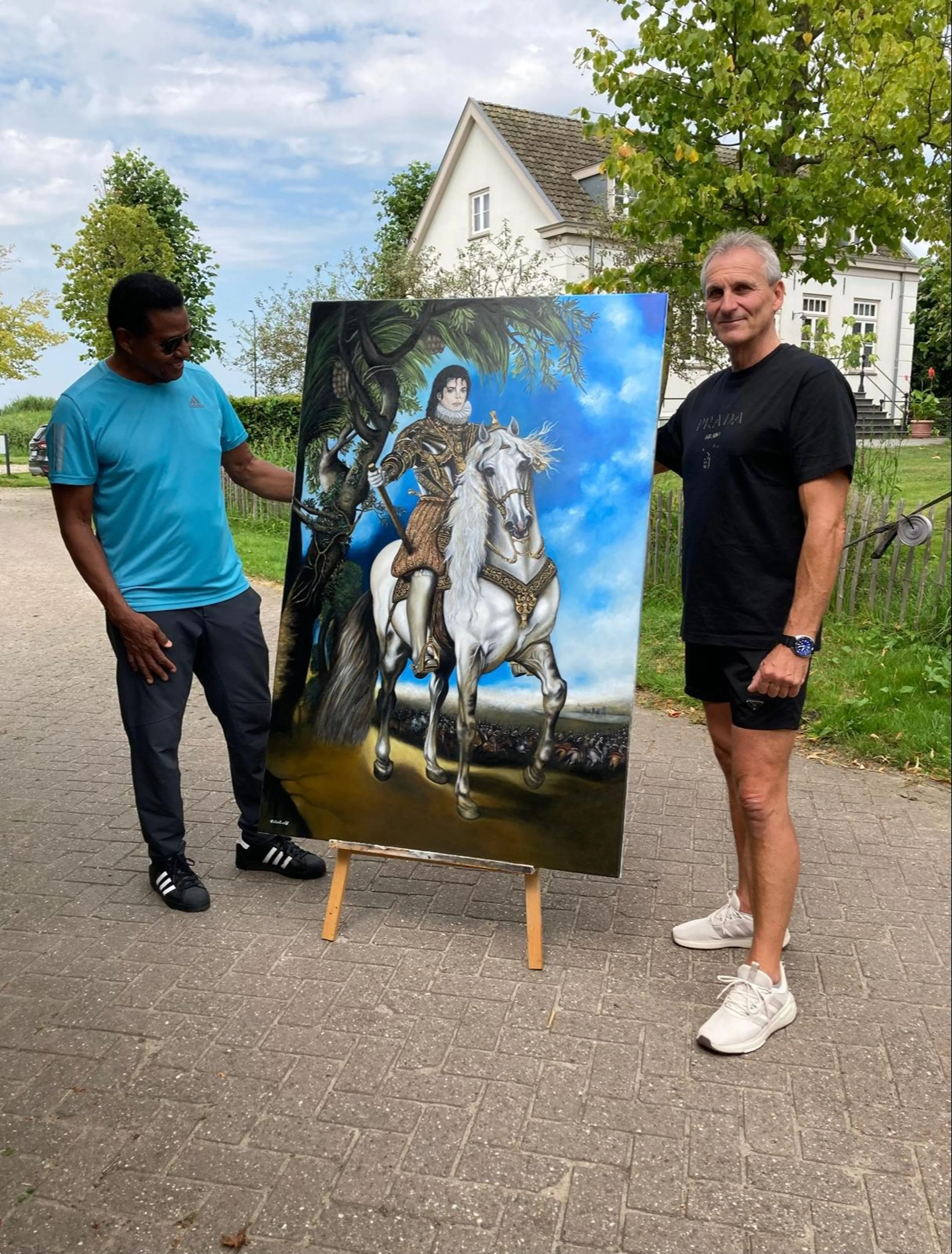 Jackie Jackson en hobbykunstenaar Gabriel Roeleveld. Beeld: Jordi Roeleveld.