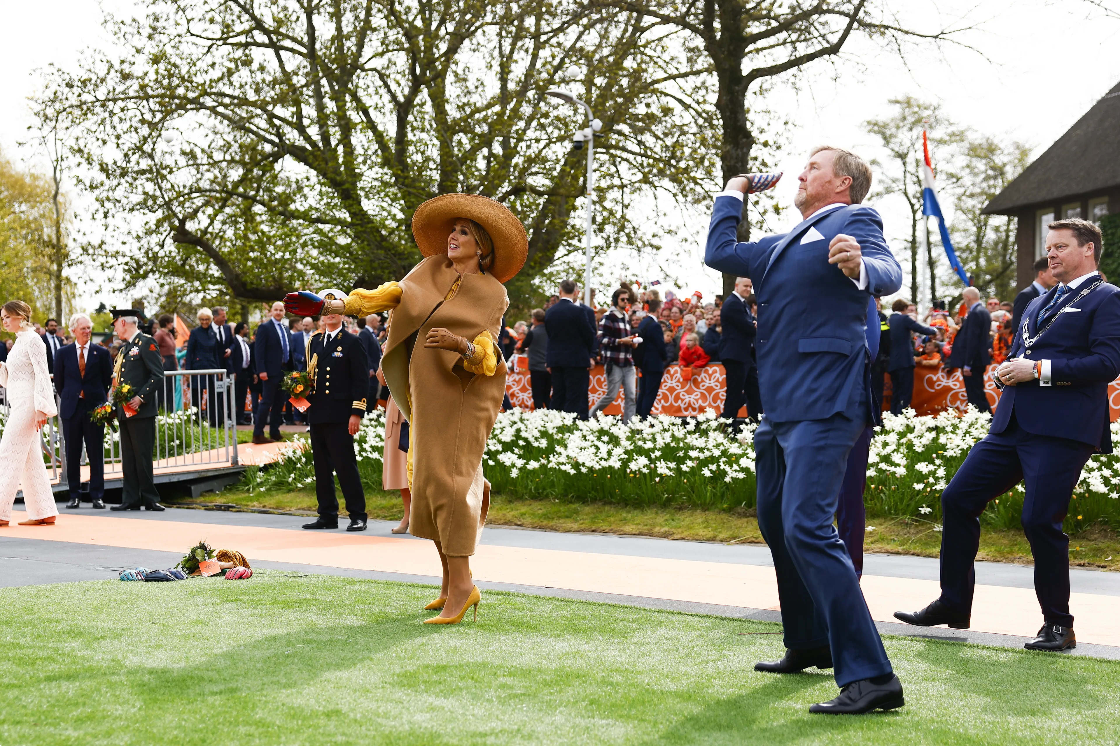 Koninklijke familie viert Koningsdag in Dokkum. Beeld: ANP