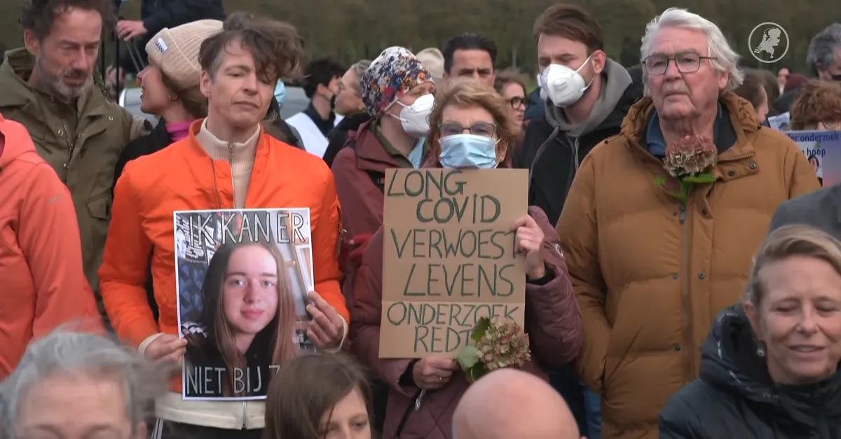 Photo: kijk.nl Malieveld protesters demand research funds for post-infectious syndromes
